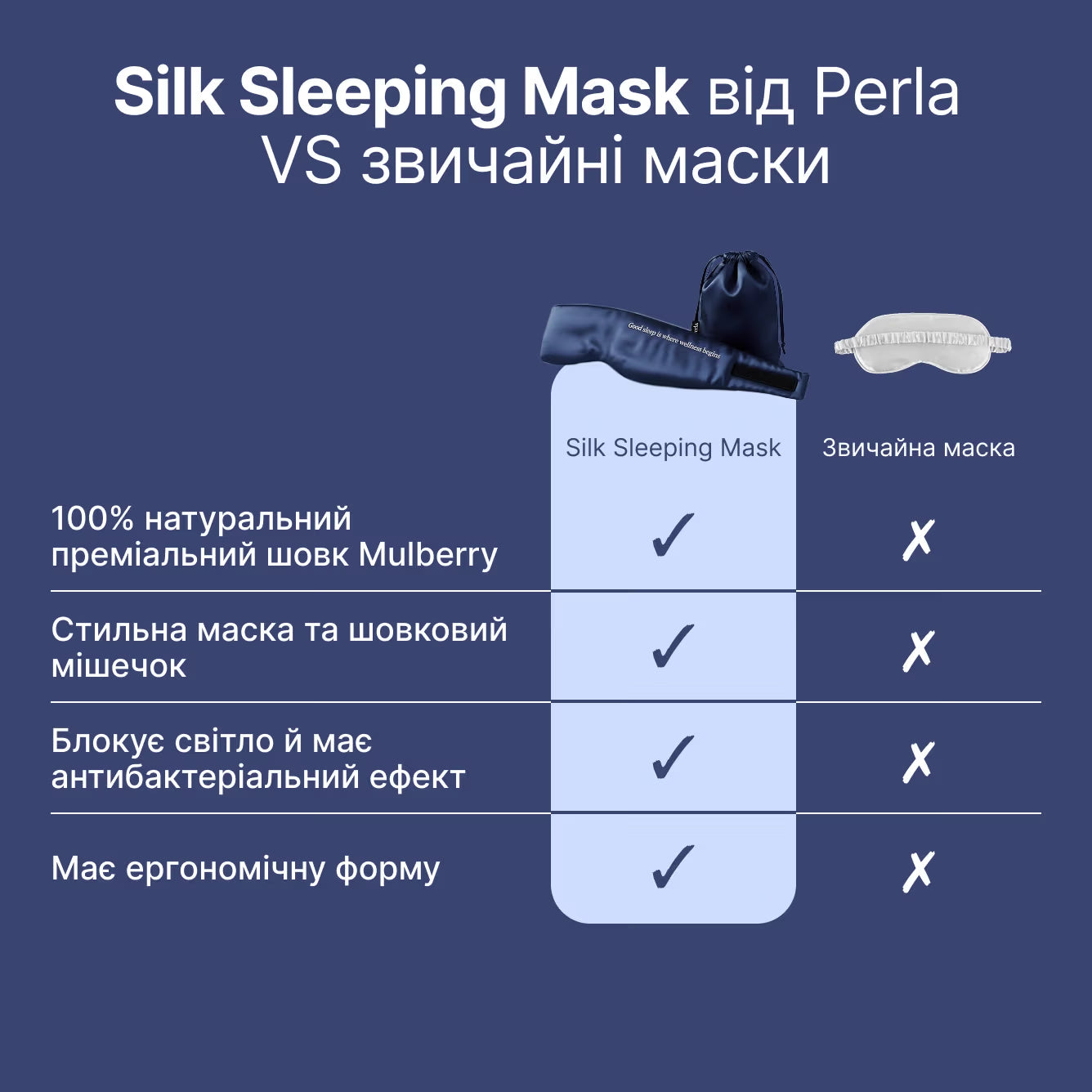 Perla Helsa Silk Sleeping Mask