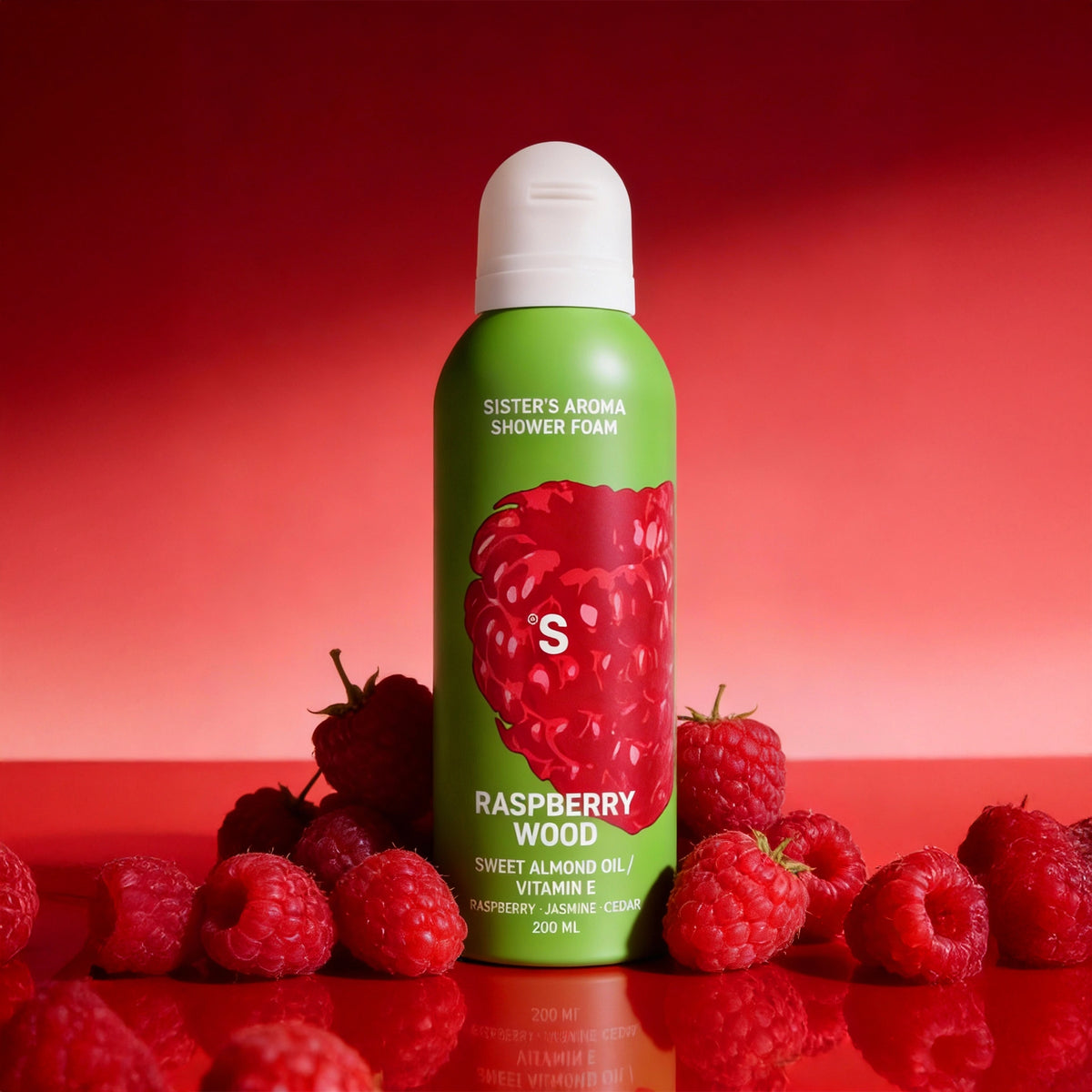 Sister's Aroma Raspberry Wood Shower Foam