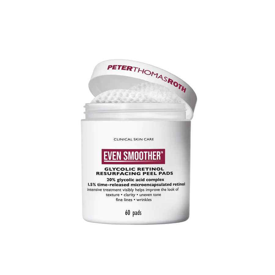 PETER THOMAS ROTH EVEN SMOOTHER GLYCOLIC RETINOL RESURFACING PEEL PADS