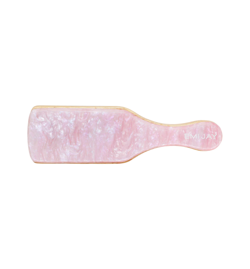 Emi Jay Mini Boar Bristle Brush In Pink Sugar