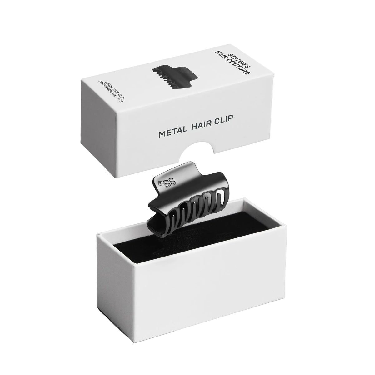 Sister's Aroma Metal Hair Clip Matte Dark Graphite