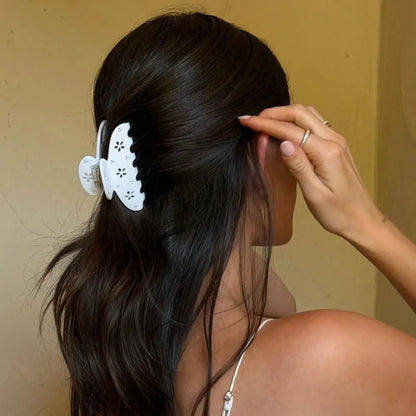 Emi Jay Lil Effing Clip in Blanc Petal Eyelet