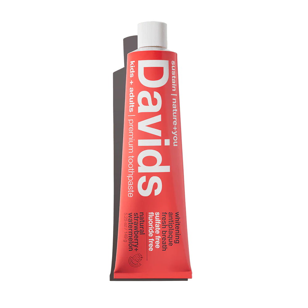 Davids kids + adults premium toothpaste / strawberry watermelon