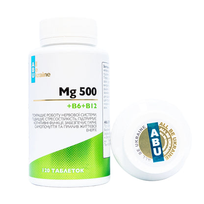 ABU Magnesium 500 mg + B6 + B12