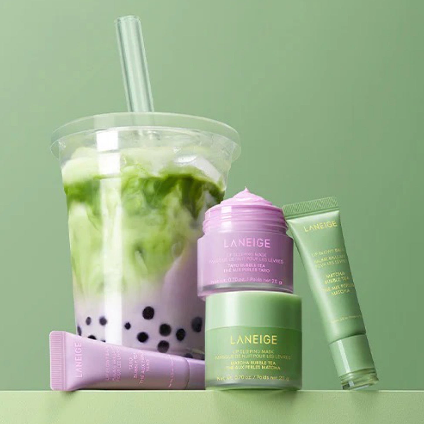LANEIGE Lip Glowy Balm Matcha Bubble Tea