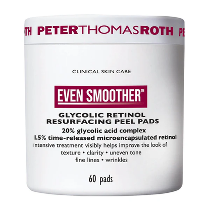 PETER THOMAS ROTH EVEN SMOOTHER GLYCOLIC RETINOL RESURFACING PEEL PADS