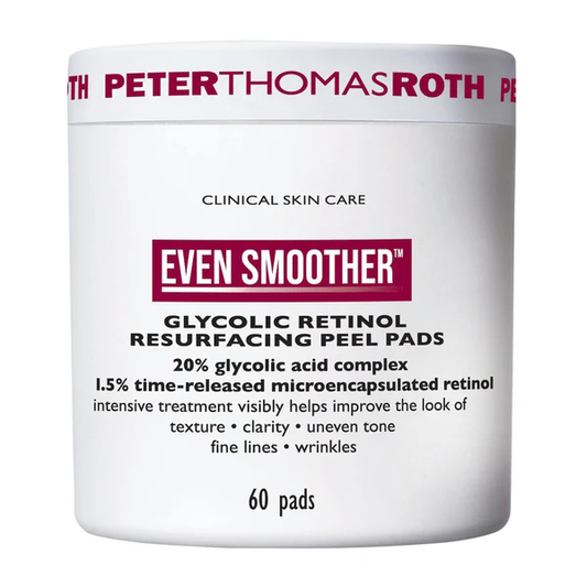 PETER THOMAS ROTH EVEN SMOOTHER GLYCOLIC RETINOL RESURFACING PEEL PADS