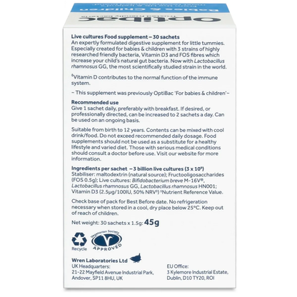 Optibac Babies And Children Sachets
