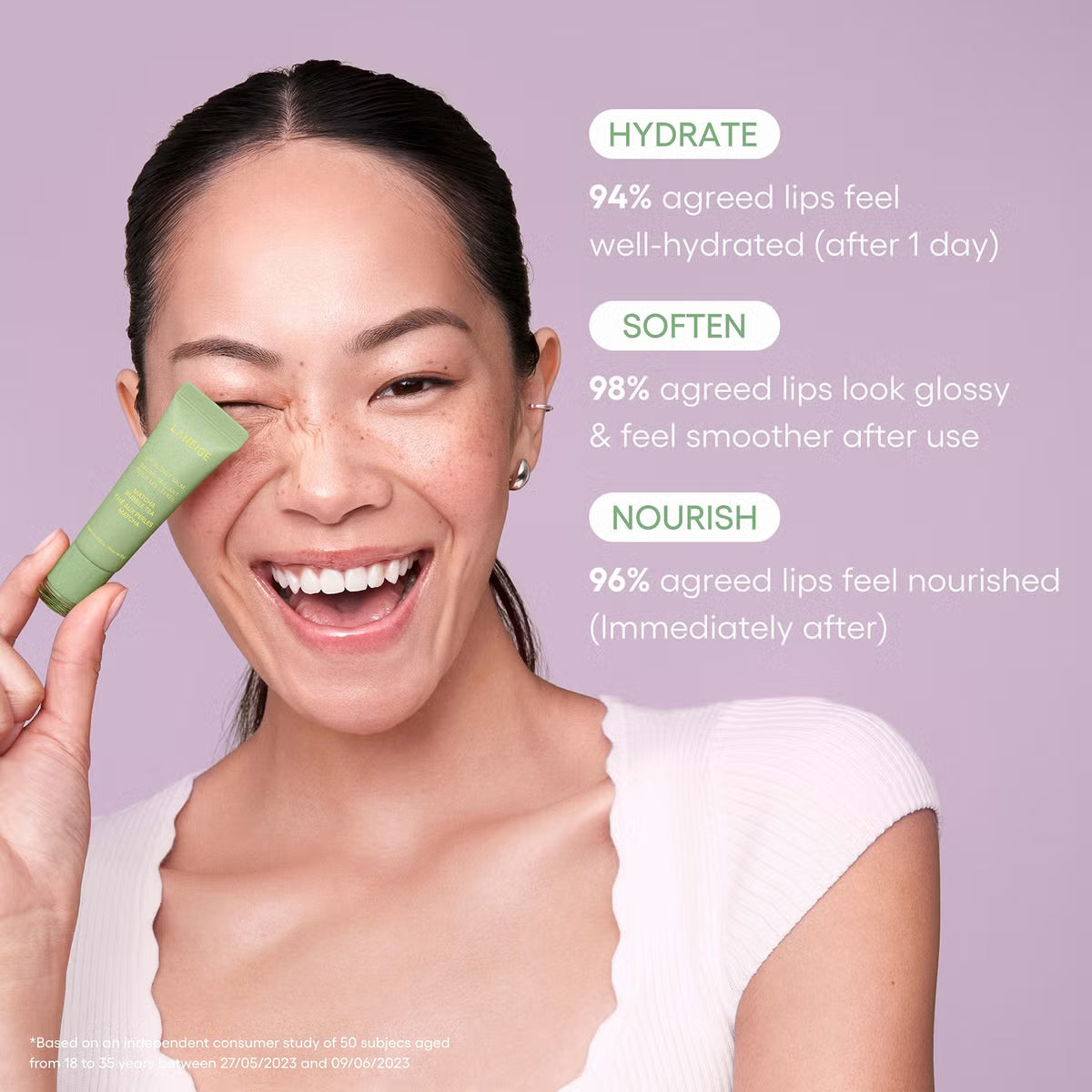 LANEIGE Lip Glowy Balm Matcha Bubble Tea