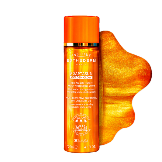 INSTITUT ESTHEDERM ADAPTASUN GOLDEN GLOW HYDRA-PROTECTIVE SHIMMERING SUN CARE BODY OIL